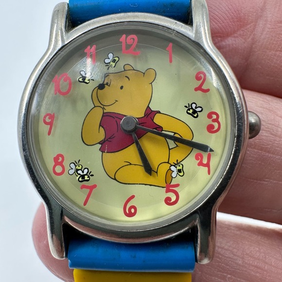 Disney Accessories - Winnie The Pooh Walt Disney Colorful Rubber Banded Watch New Battery/Works Wrist